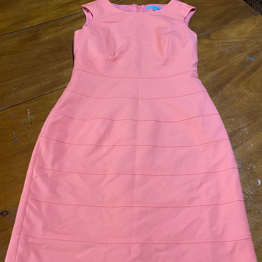 ANTONIO MELANI Pink Sheath Midi Dress for Cocktail